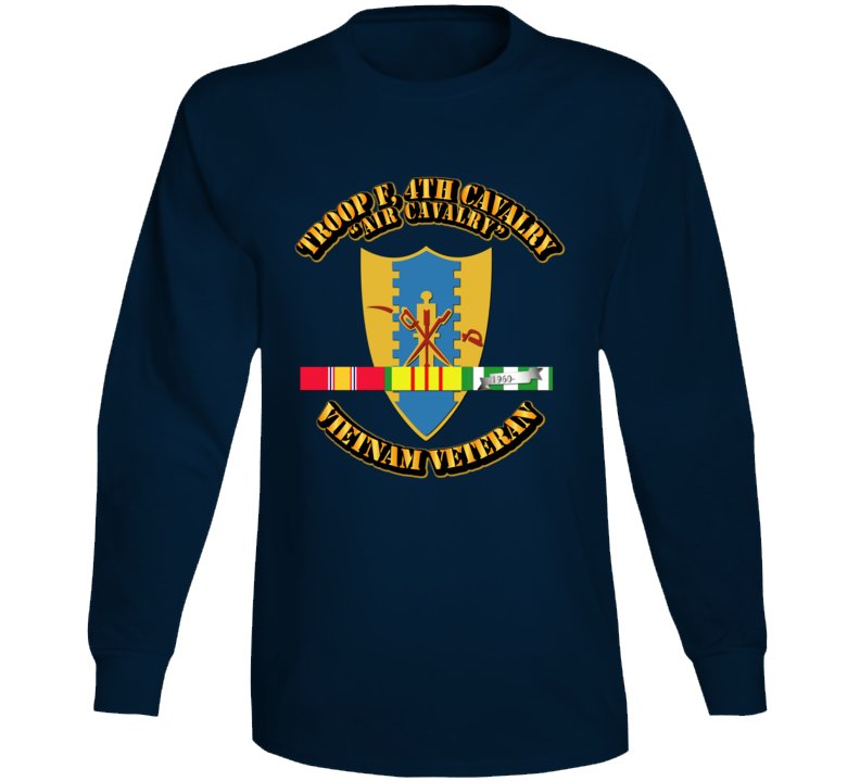 Troop F, 4th Cavalry w SVC Ribbons Long Sleeve