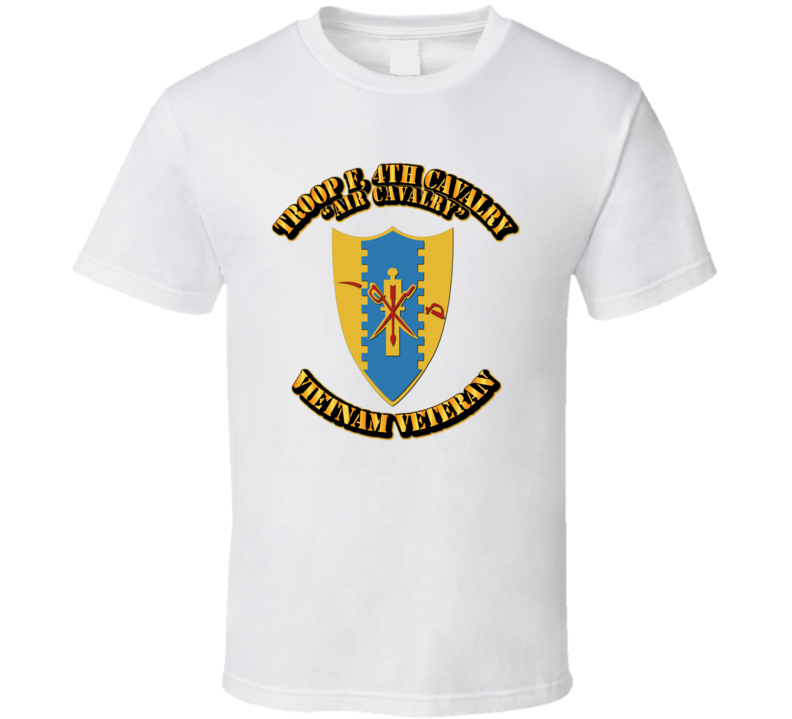 Troop F, 4th Cavalry With Text T Shirt
