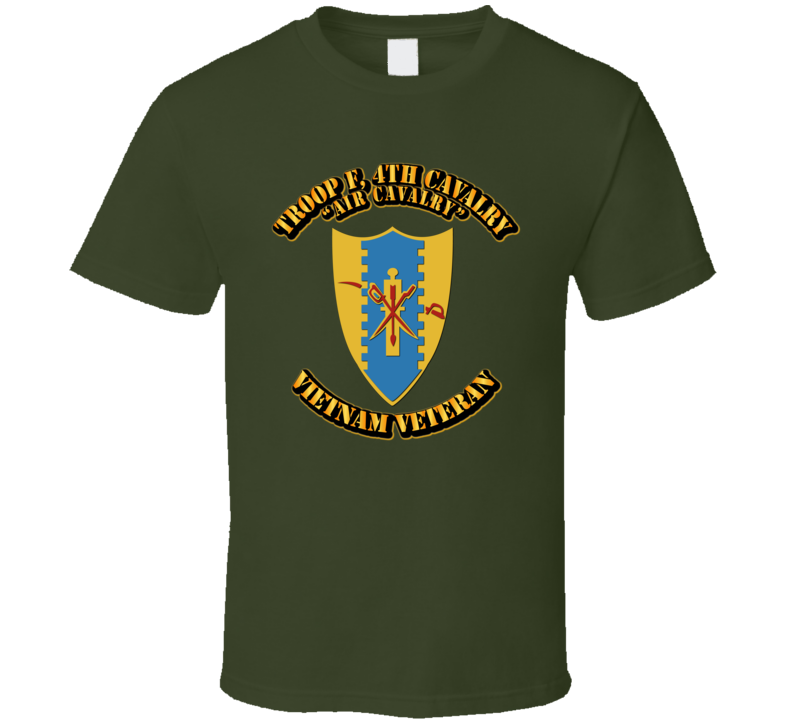 Troop F, 4th Cavalry With Text T Shirt