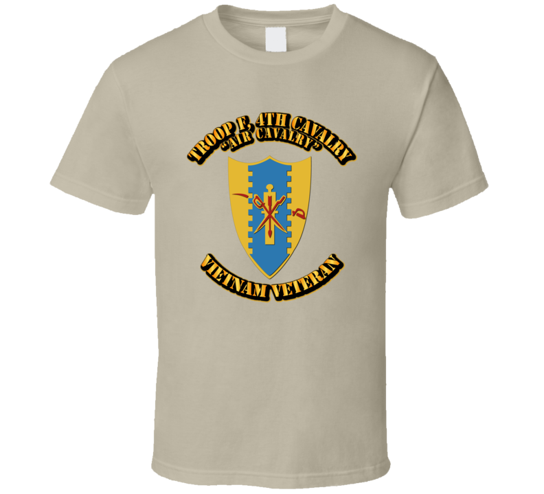 Troop F, 4th Cavalry With Text T Shirt