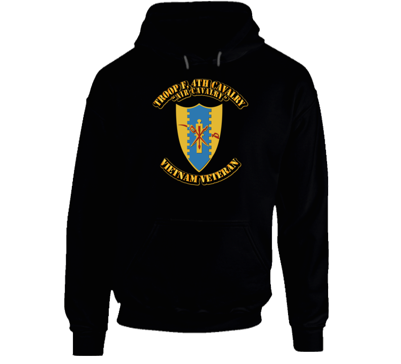 Troop F, 4th Cavalry with Text Hoodie