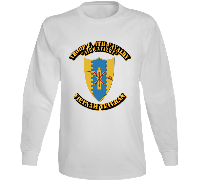 Troop F, 4th Cavalry With Text Long Sleeve