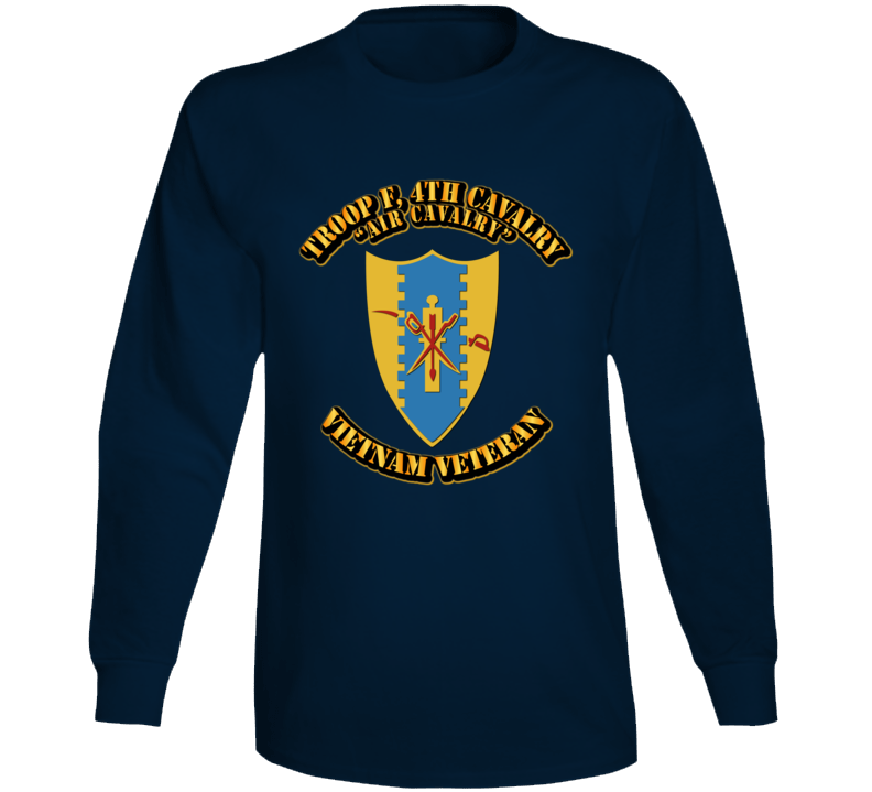Troop F, 4th Cavalry With Text Long Sleeve