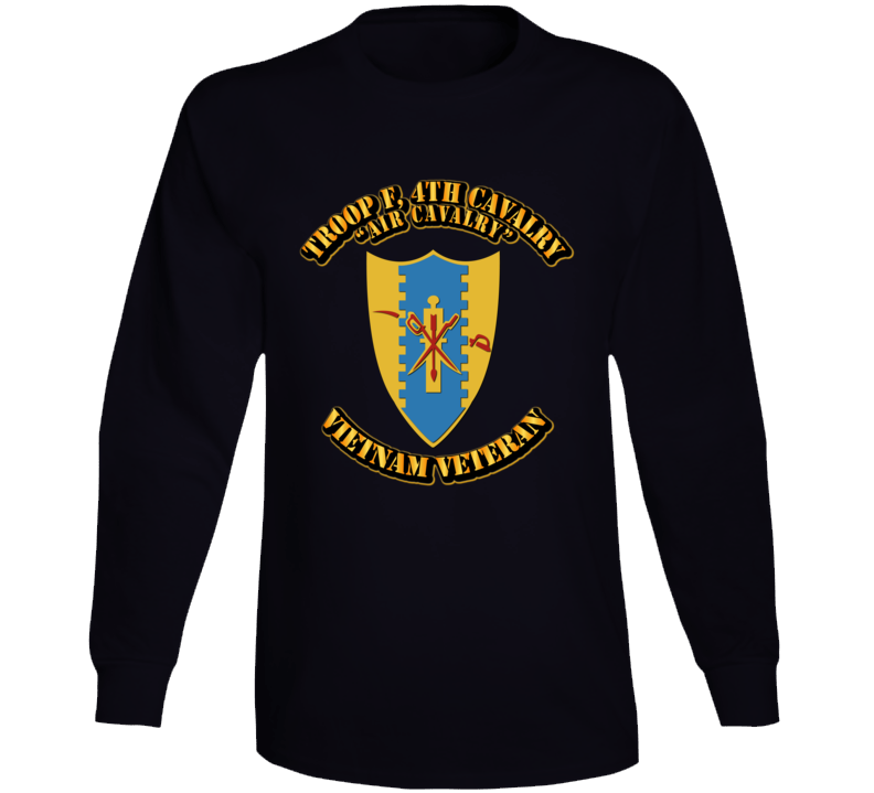 Troop F, 4th Cavalry With Text Long Sleeve