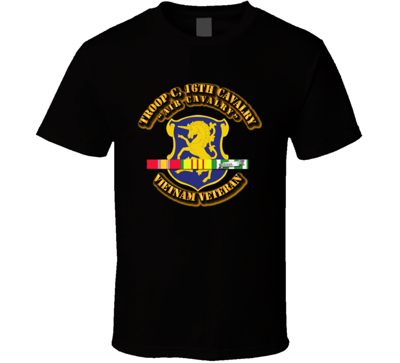 Troop C, 16th Cavalry (air Cavalry) W Svc Ribbons T Shirt