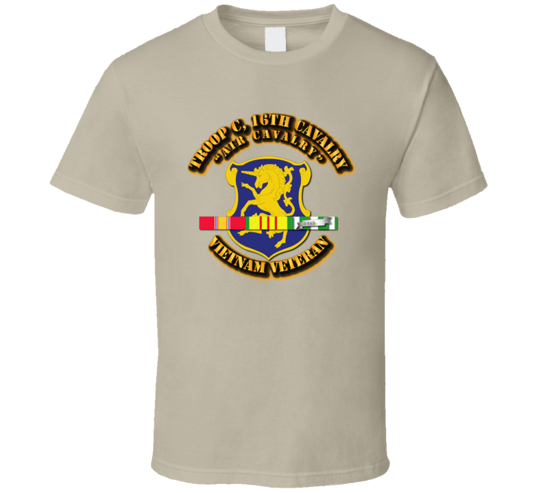 Troop C, 16th Cavalry (air Cavalry) W Svc Ribbons T Shirt