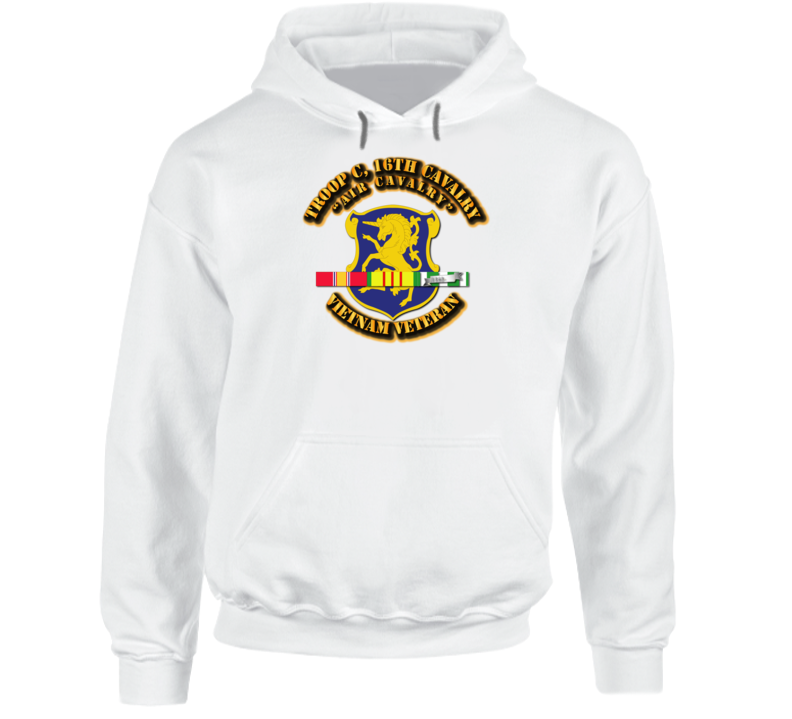 Troop C, 16th Cavalry (air Cavalry) W Svc Ribbons Hoodie