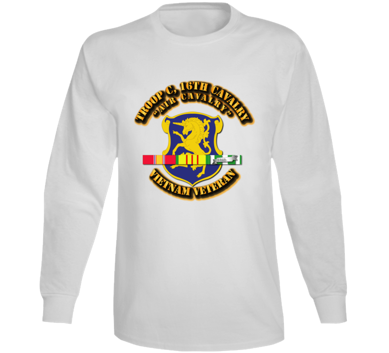 Troop C, 16th Cavalry (air Cavalry) W Svc Ribbons Long Sleeve