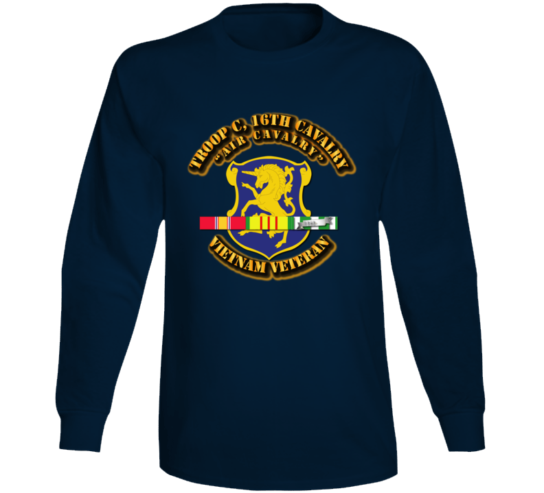Troop C, 16th Cavalry (Air Cavalry) w SVC Ribbons Long Sleeve