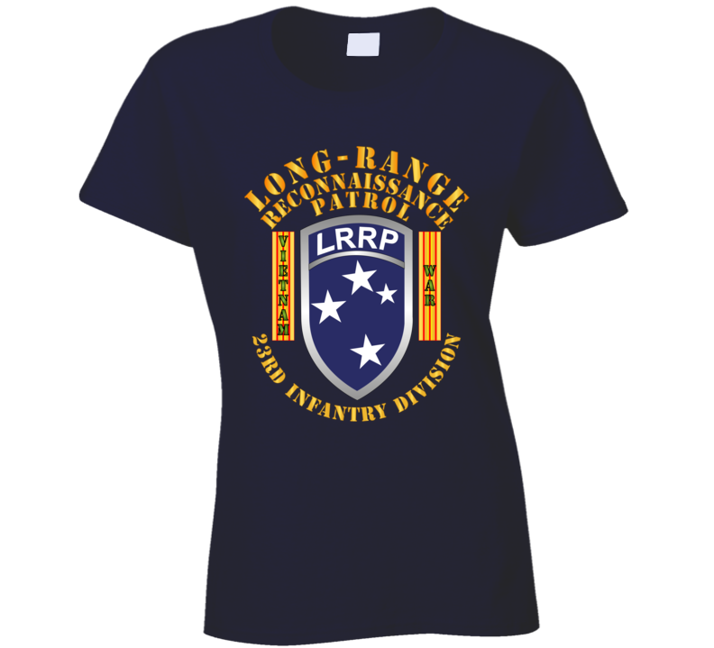 Army - Sof - 23rd Id - Lrrp W Vn War Banner T Shirt
