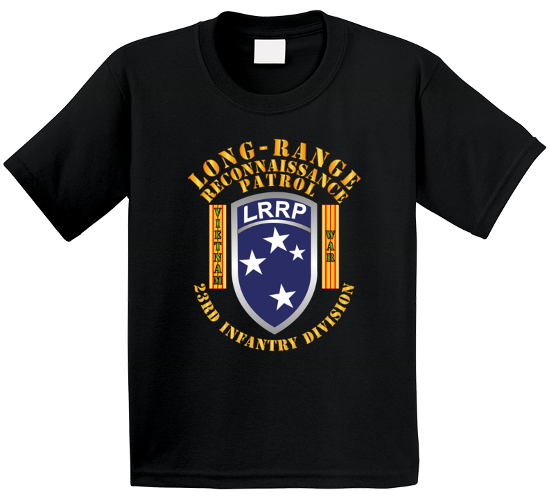 Army - Sof - 23rd Id - Lrrp W Vn War Banner T Shirt