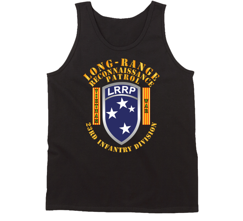 Army - Sof - 23rd Id - Lrrp W Vn War Banner Tanktop