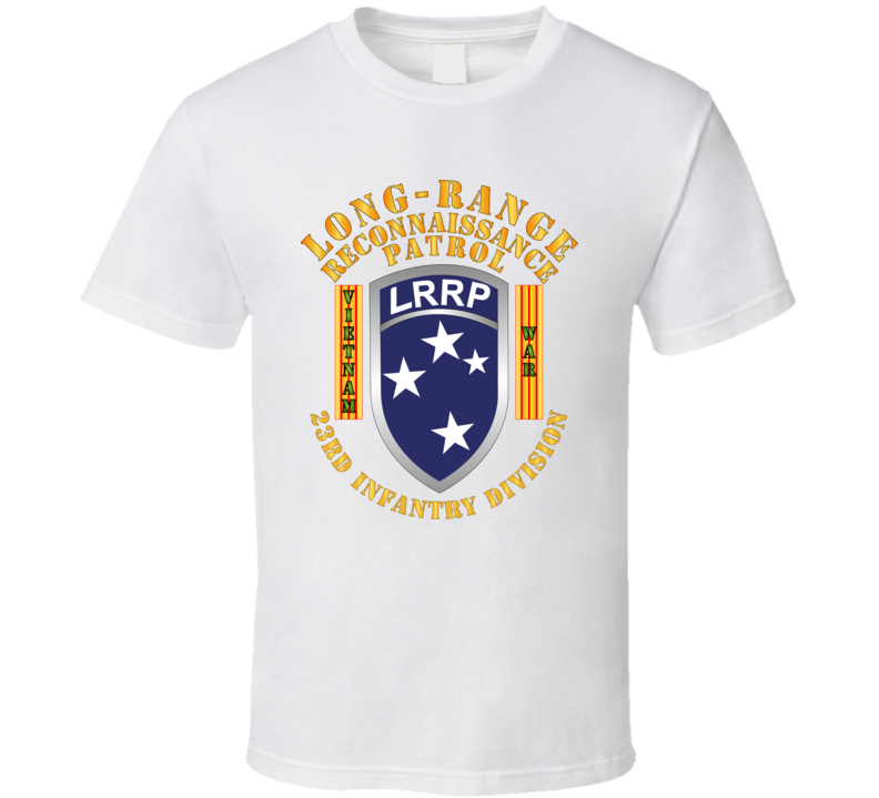Army - Sof - 23rd Id - Lrrp W Vn War Banner T Shirt