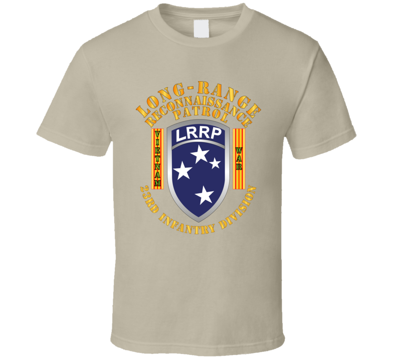 Army - Sof - 23rd Id - Lrrp W Vn War Banner T Shirt