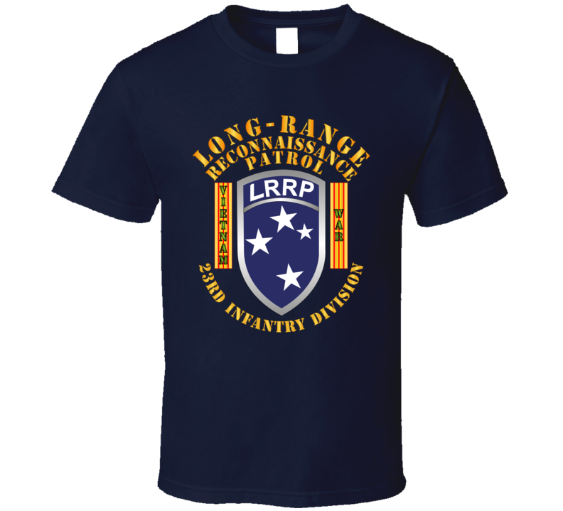 Army - Sof - 23rd Id - Lrrp W Vn War Banner T Shirt