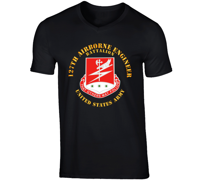 Army - 127th Airborne Engineer Bn V-neck