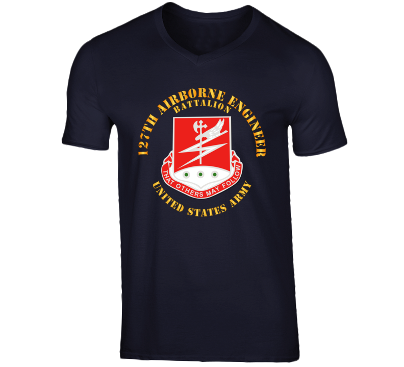 Army - 127th Airborne Engineer Bn V-neck