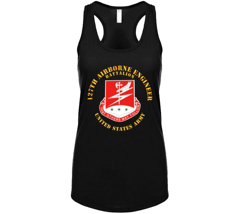 Army - 127th Airborne Engineer Bn Ladies Tanktop