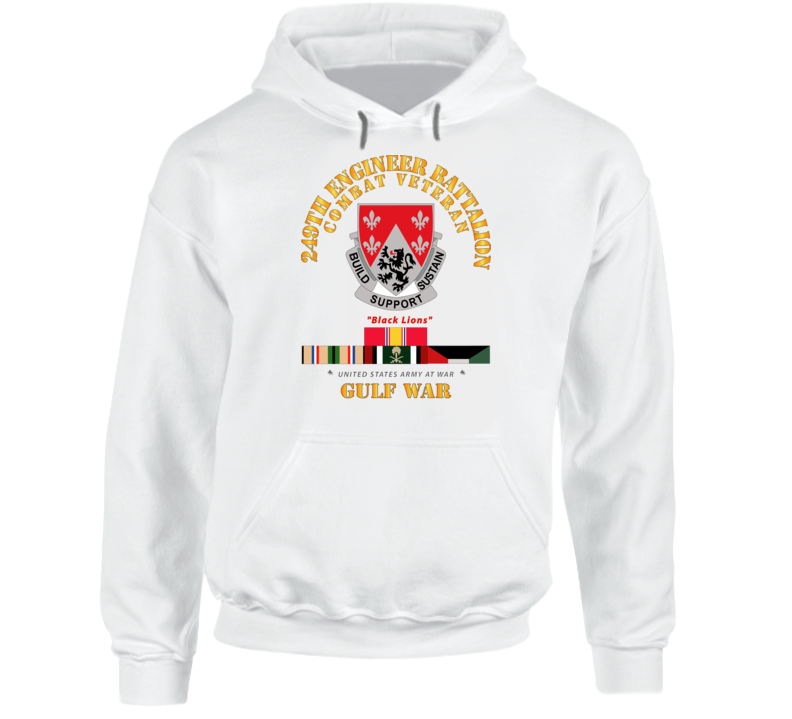 Army - 249th Engineer Battalion - Gulf War W Svc Hoodie