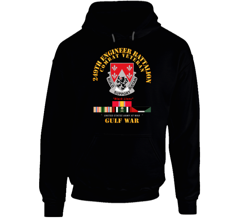 Army - 249th Engineer Battalion - Gulf War W Svc Hoodie