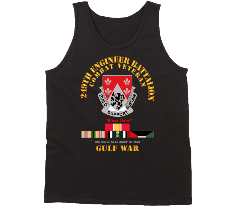 Army - 249th Engineer Battalion - Gulf War W Svc Tanktop