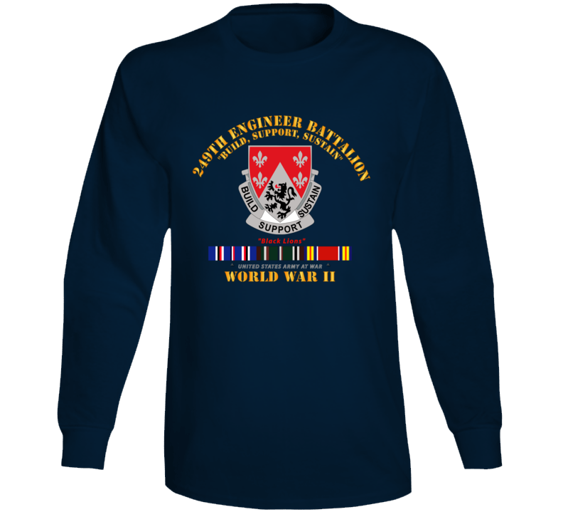 Army - 249th Engineer Battalion - Wwii W Eu Svc Long Sleeve