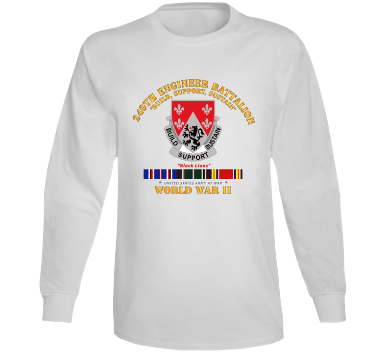 Army - 249th Engineer Battalion - Wwii W Eu Svc Long Sleeve