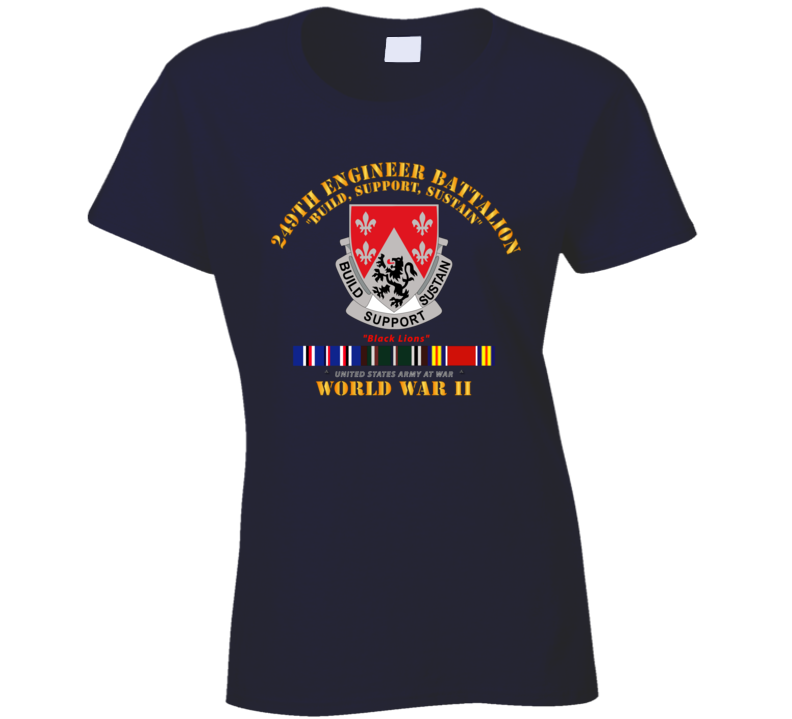 Army - 249th Engineer Battalion - Wwii W Eu Svc Ladies