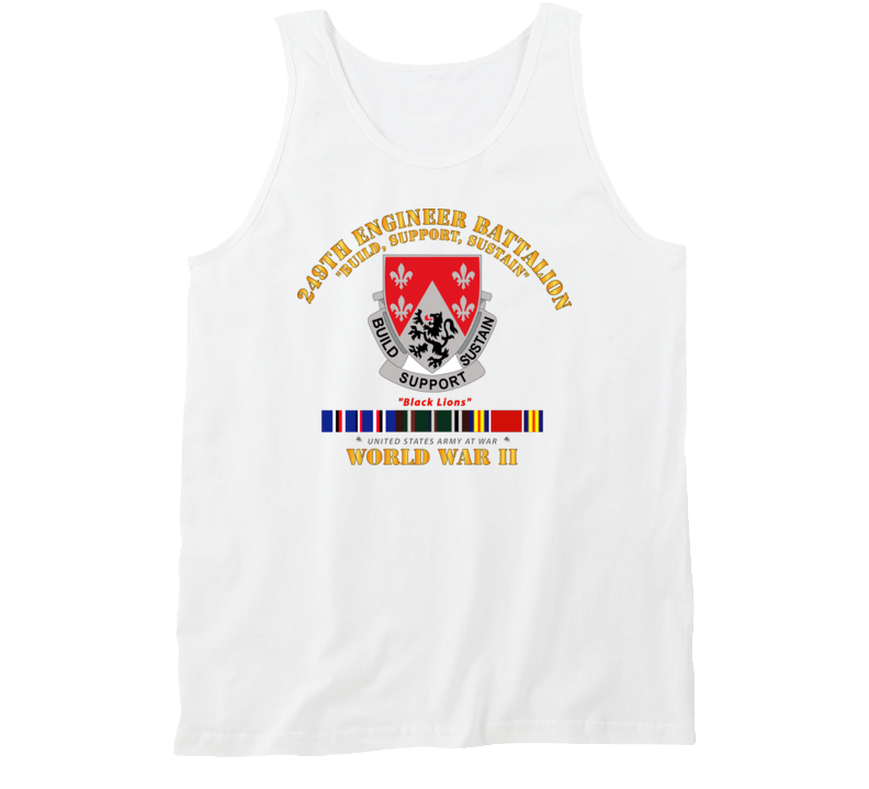 Army - 249th Engineer Battalion - Wwii W Eu Svc Tanktop
