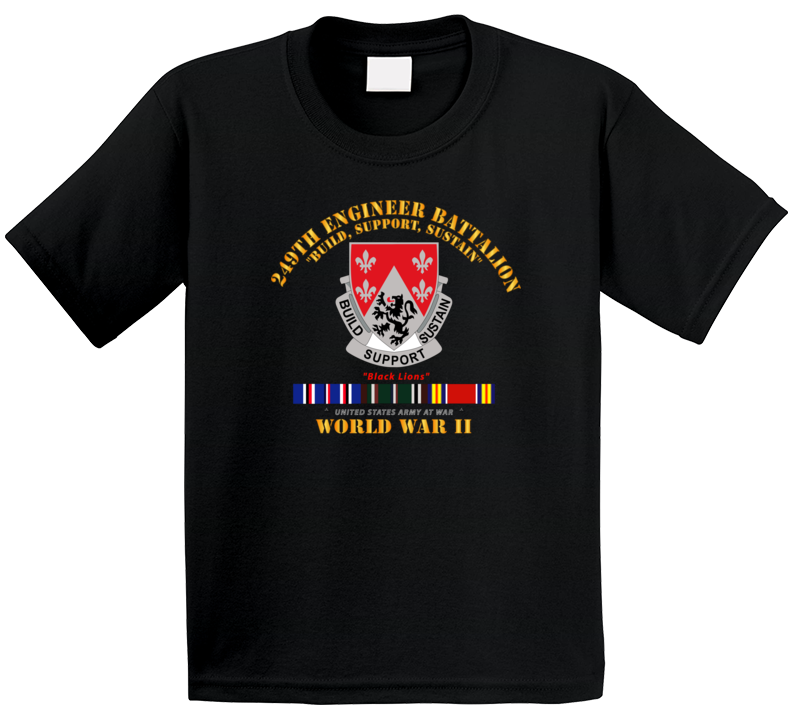 Army - 249th Engineer Battalion - Wwii W Eu Svc Kids