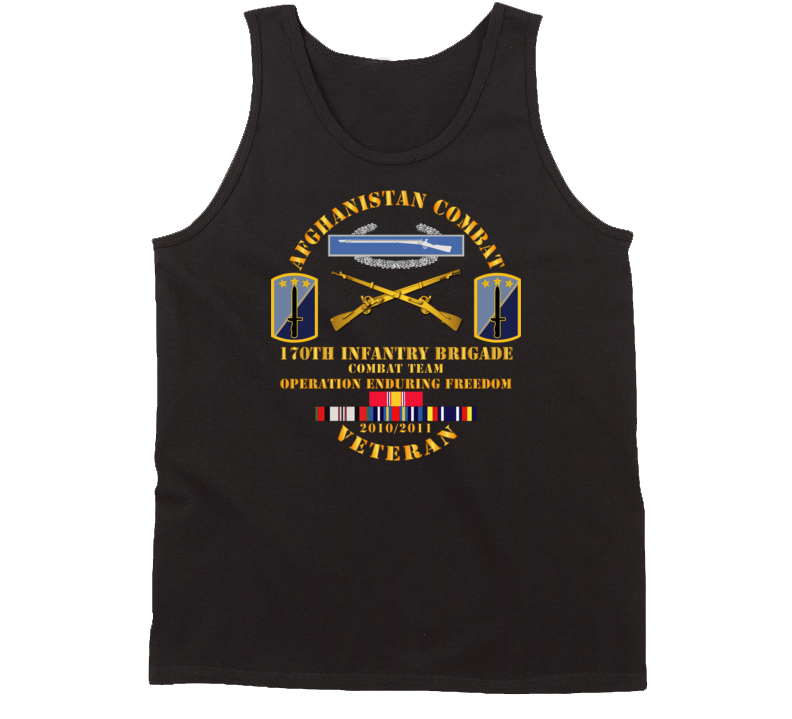 Army - Afghanistan Vet W 170th Inf Bde - Oef  2010 Tanktop