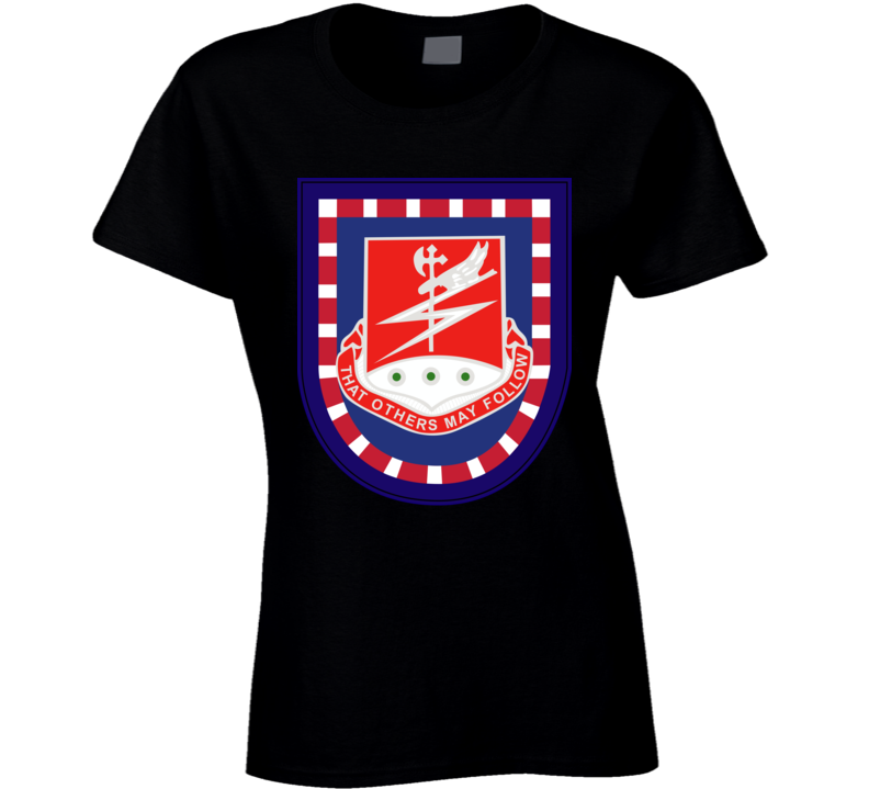 Army - Flash W 127th Airborne Engineer Bn Dui Wo Txt T Shirt