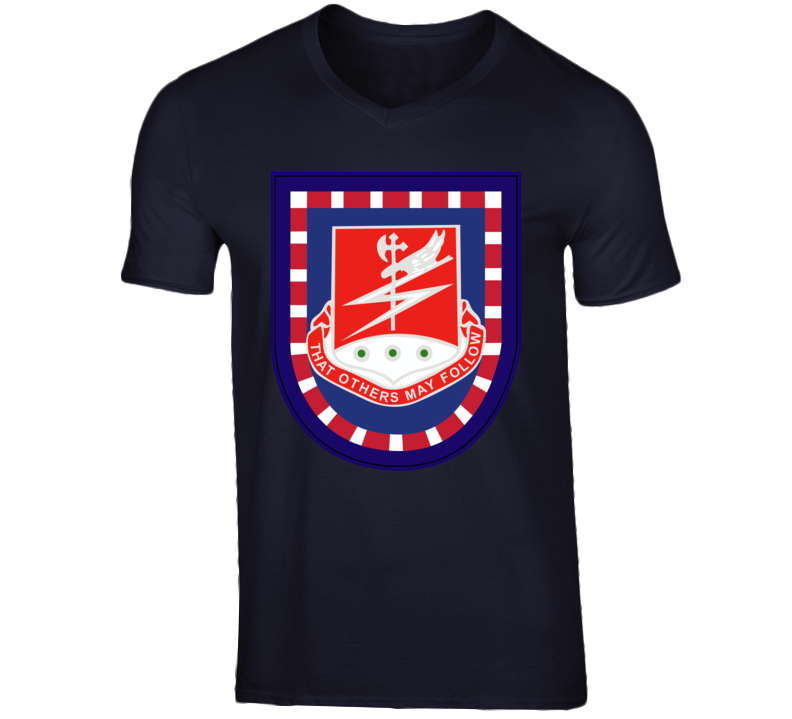 Army - Flash W 127th Airborne Engineer Bn Dui Wo Txt T Shirt