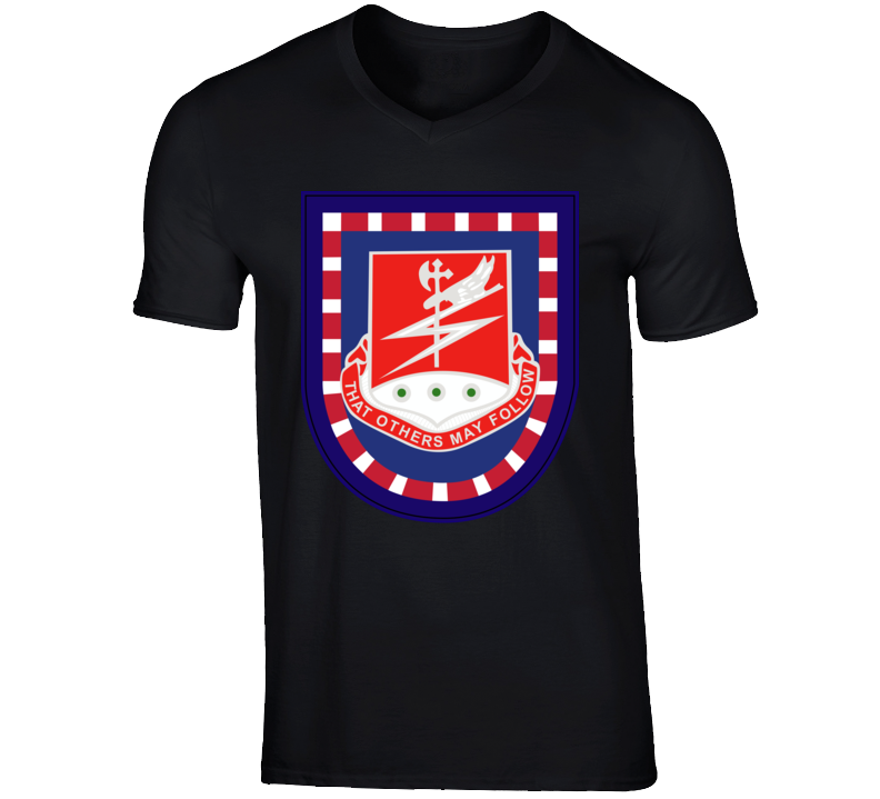 Army - Flash W 127th Airborne Engineer Bn Dui Wo Txt T Shirt