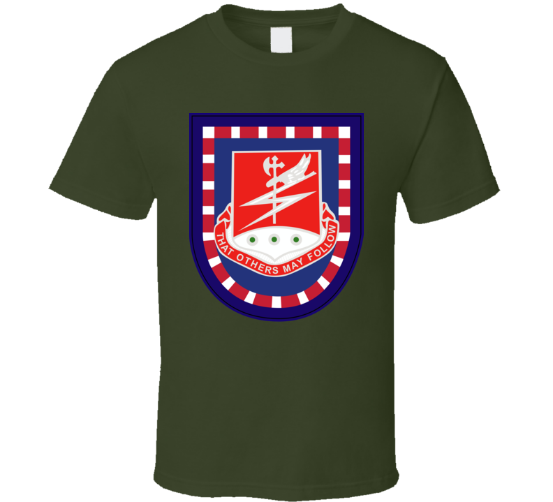 Army - Flash W 127th Airborne Engineer Bn Dui Wo Txt T Shirt