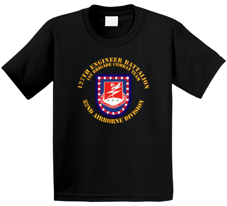 Army - Flash W 127th Engineer Bn T Shirt