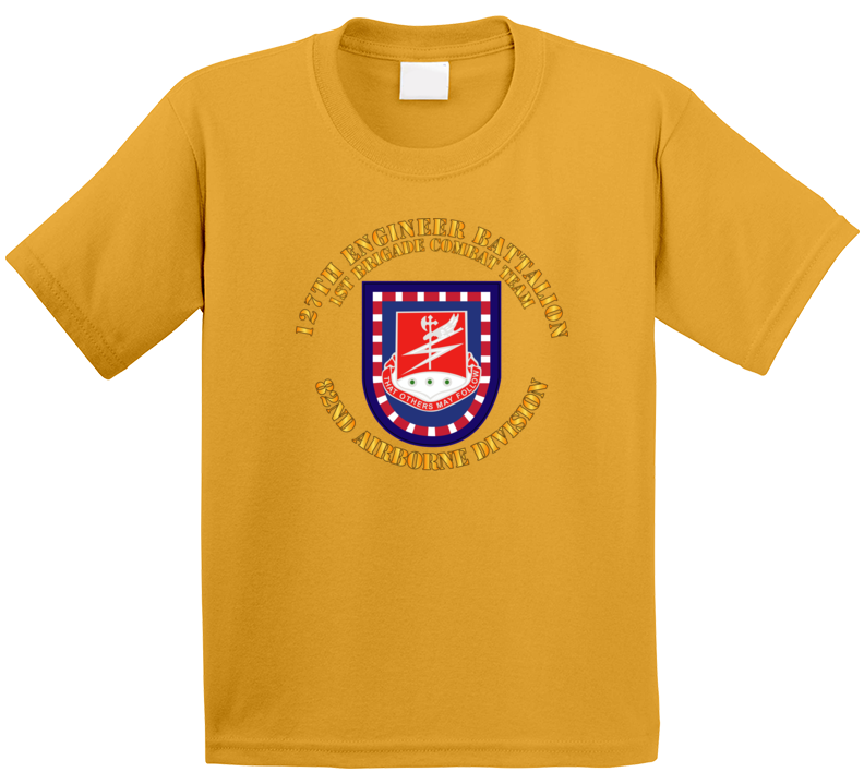 Army - Flash W 127th Engineer Bn T Shirt