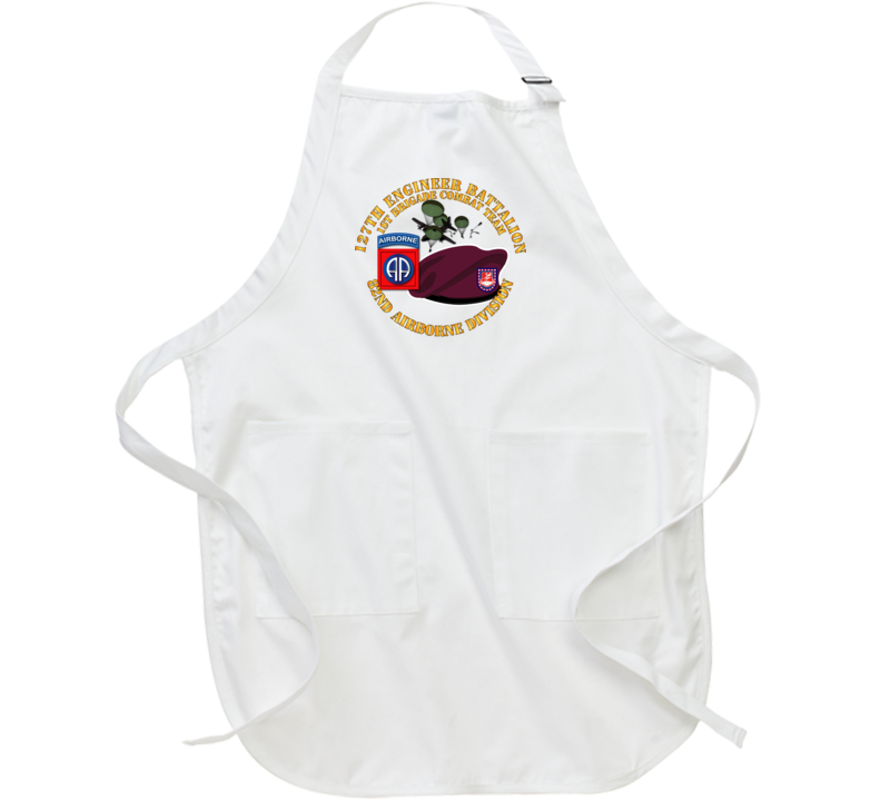 Army - 82nd Airborne Div - Beret - Mass Tac - Maroon  - 127th Engineer Bn Apron