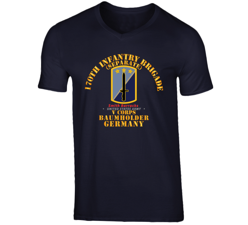 Army - 170th Infantry Bde - Sep - V Corps - Baumholder Germany V-neck