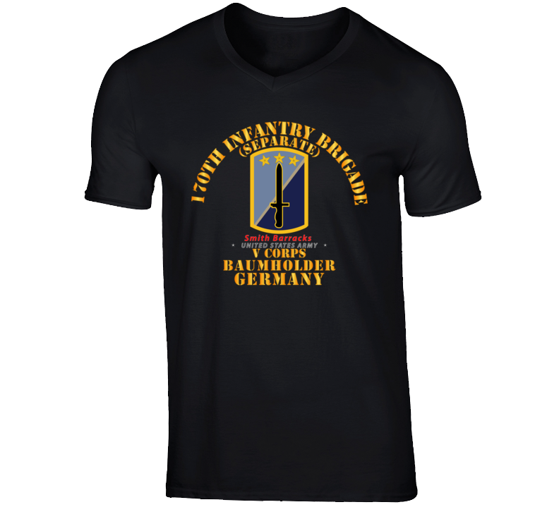 Army - 170th Infantry Bde - Sep - V Corps - Baumholder Germany V-neck