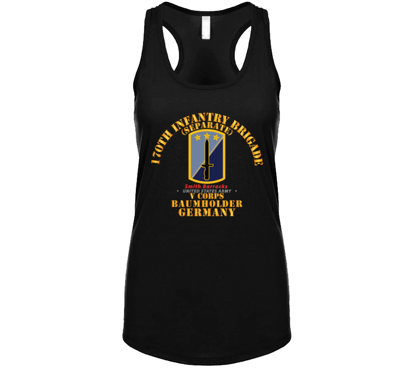 Army - 170th Infantry Bde - Sep - V Corps - Baumholder Germany Ladies Tanktop
