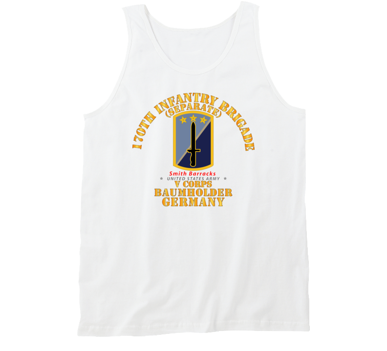 Army - 170th Infantry Bde - Sep - V Corps - Baumholder Germany Tanktop