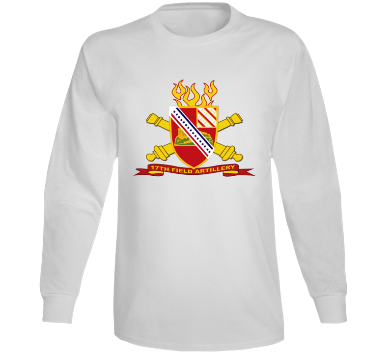 Army - 17th Field Artillery W Br - Ribbon Long Sleeve
