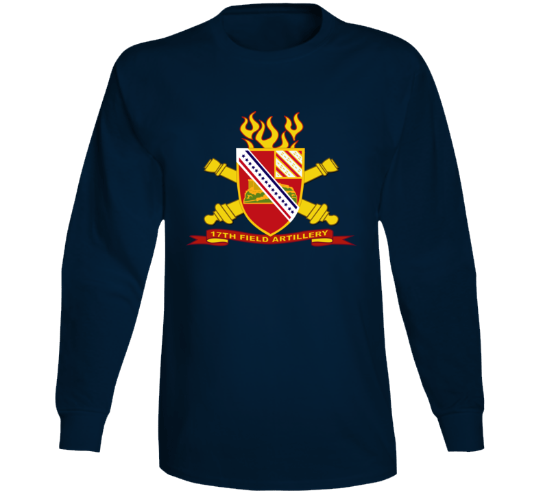 Army - 17th Field Artillery W Br - Ribbon Long Sleeve