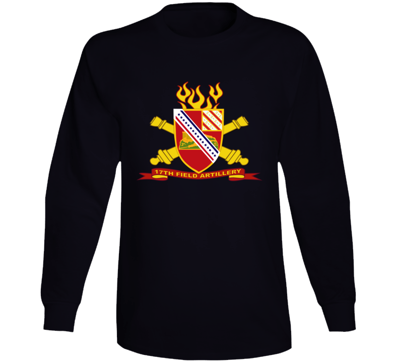 Army - 17th Field Artillery W Br - Ribbon Long Sleeve