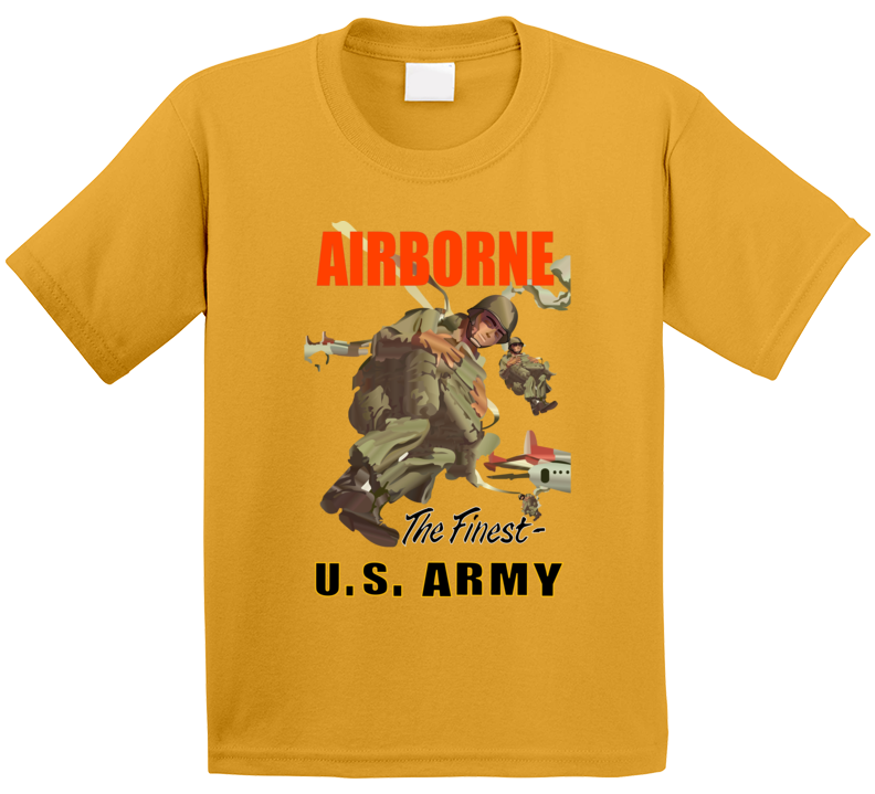 Army - Airborne Poster Wi Backgrnd T Shirt