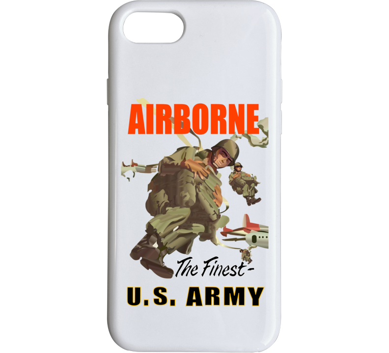 Army - Airborne Poster Wi Backgrnd Phone Case