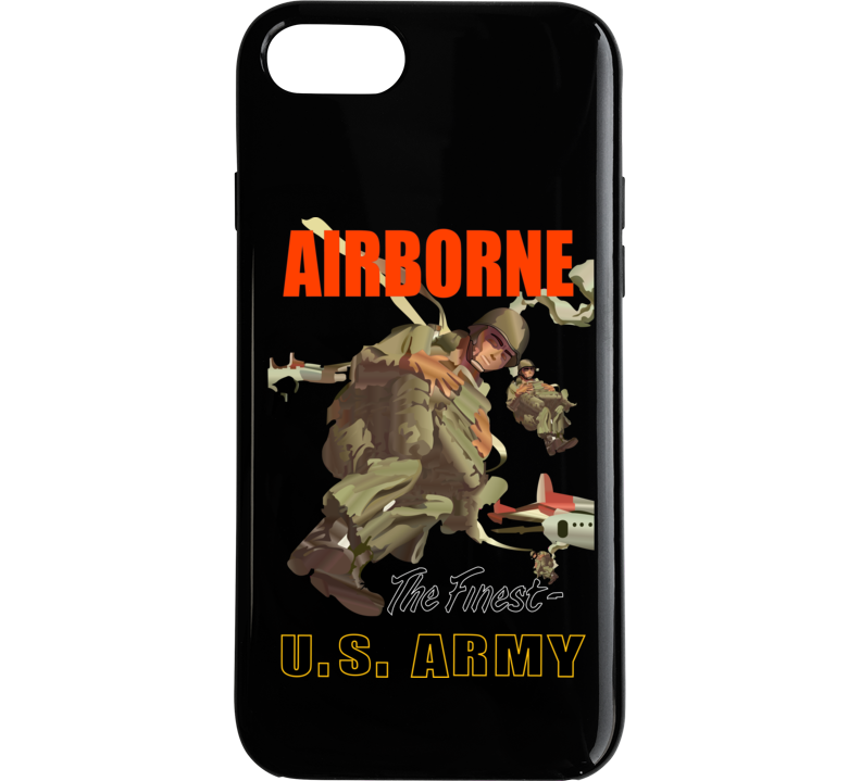 Army - Airborne Poster Wi Backgrnd Phone Case