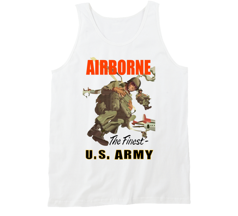 Army - Airborne Poster Wi Backgrnd Tanktop