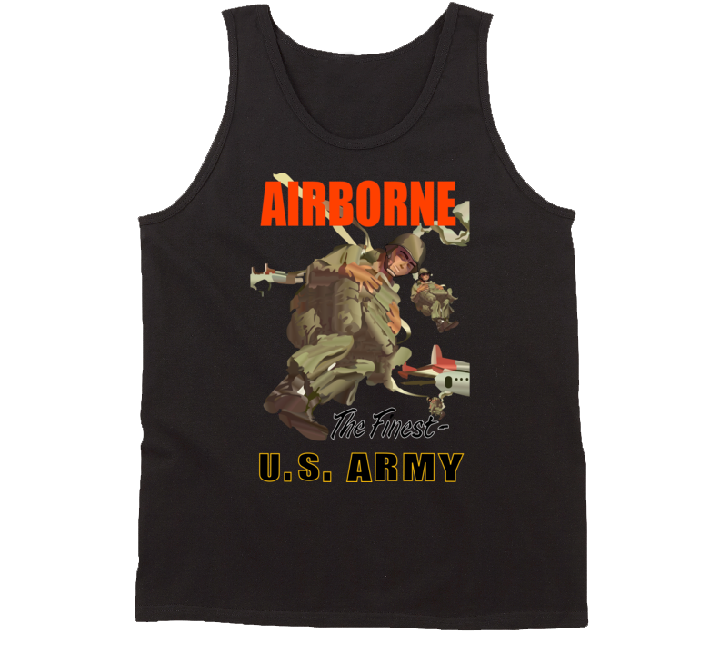 Army - Airborne Poster Wi Backgrnd Tanktop